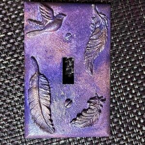 Custom Feather and Bird Light Switch Cover